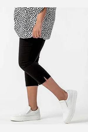 Roman Curve Cropped Elastic Waist Stretch Trouser
