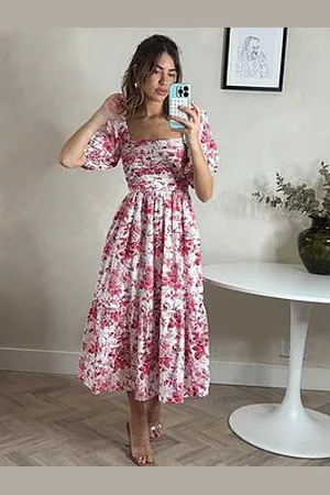 Style Cheat Layton 3/4 Sleeve Midi Dress