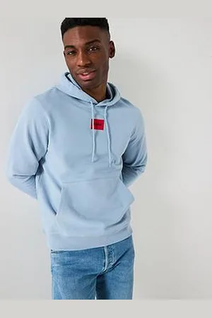 HUGO BOSS Daratschi214 Centre Patch Logo Hoodie- Blue
