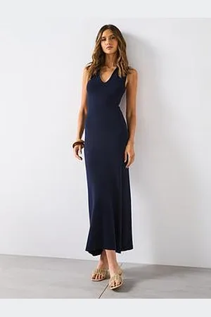 MANGO Knitted Midi-Dress With Lapels