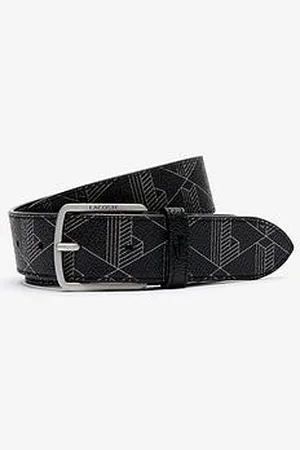 Lacoste Coated Monogram Leather Belt