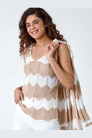 Roman Chevron Stripe Knit Top