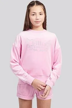Juicy Couture Girls Diamante Crew Neck Sweatshirt