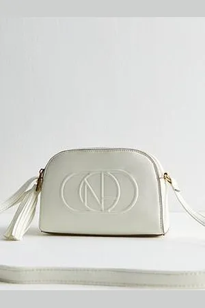 New Look Faux Leather Logo Embossed Crossbody Bag