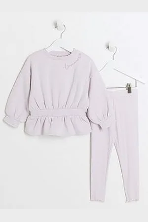River Island Mini Girls Peplum Sweatshirt Set