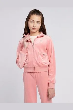 Juicy Couture Girls Popper Funnel Neck Zip Thru