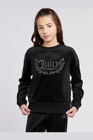 Juicy Couture Girls Diamante Crew Neck Sweatshirt