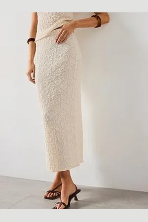 MANGO Textured Fitted Skirt