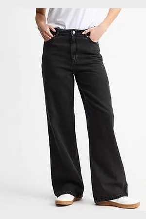 New Look Washed Adalae High-Waist Wide Leg Jeans