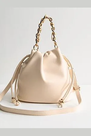 New Look Faux Leather Drawstring Crossbody Bag