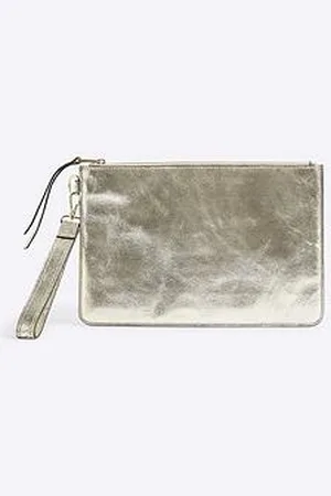 River Island Metallic Leather Pouch