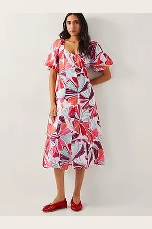 Monsoon Elana Floral Dress - Ivory