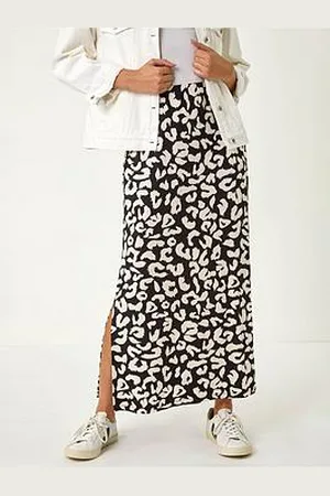 Roman Animal Print Maxi Skirt