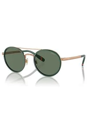 Ralph Lauren 0Ph3150 Round Sunglasses-Green/Gold