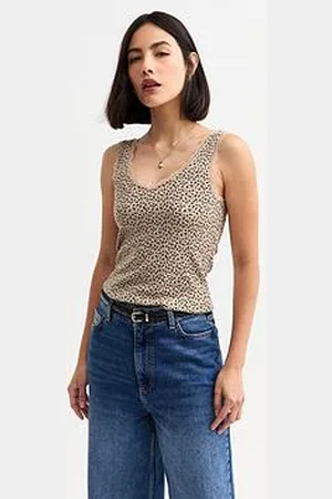 New Look Leopard Print Lace Trimmed Vest