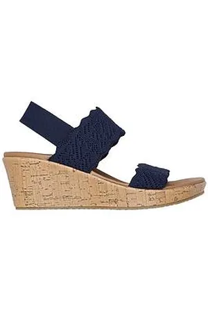 Skechers Beverlee Timeless Touch Crochet Scallop Sling Back Sandal - Crochet Knit