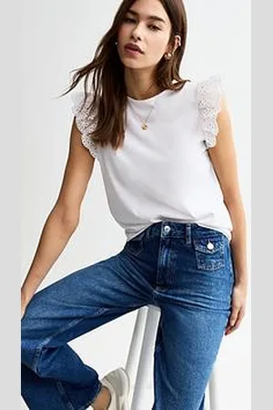 New Look Broderie Anglaise Trim Vest