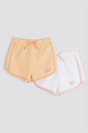 River Island Girls 2 Pack Runner Shorts - Coral