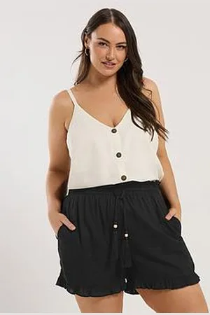 Yours Curve Beaded Frill Short