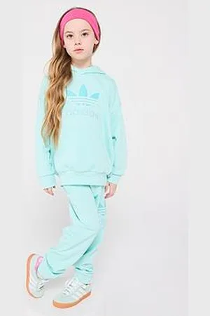 adidas Kids Unisex Big Logo Hoodie Set Kids - Turquoise