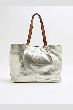 River Island Metallic Shopper Bag