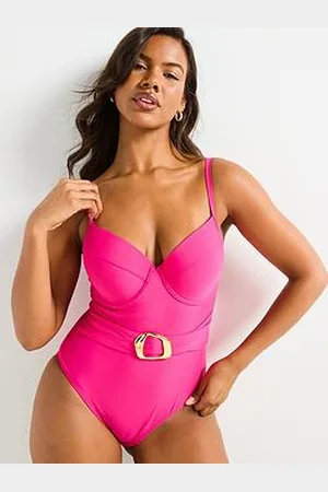 Very Shape Enhancing Underwired Belted Swimsuit