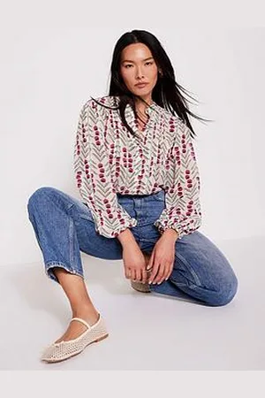 mint&berry Floral Print Boho Blouse