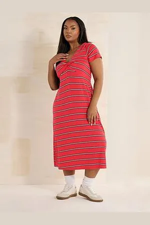 Yours Curve Yarn Dyed Stripe Dress
