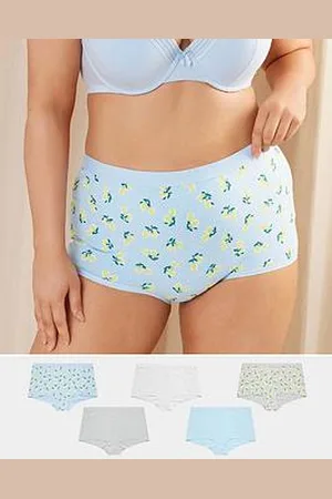 Yours Curve 5 Pack Lemon Stretch Shorts