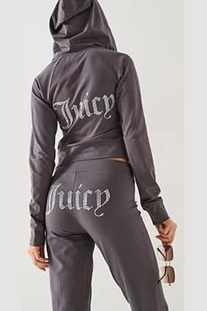 Juicy Couture Jersey Hoodie With Diamante Branding