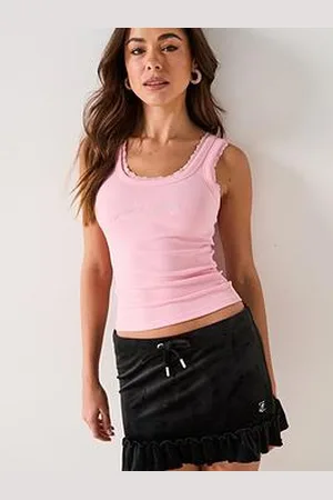 Juicy Couture Hibiscus Crystal Vest Lace Trim