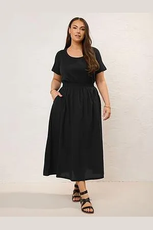 Yours Curve Mixed Fabric Midaxi Dress