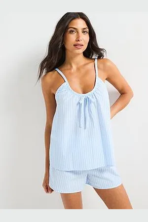 Very Stripe Cami Tie Detail Short Pyjama Set