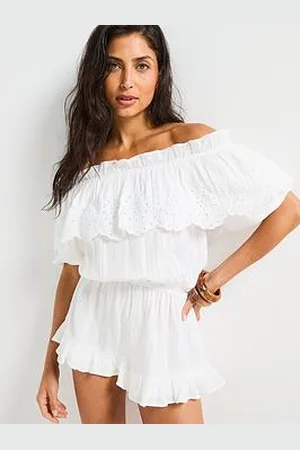 Very Bardot Broderie Frill Playsuit