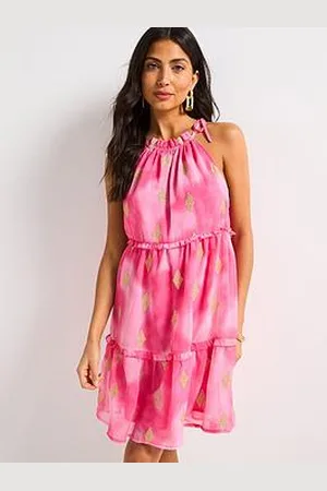 Very Lurex Tiered Mini Dress