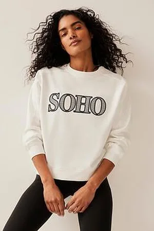 mint&berry Ivory Soho Graphic Sweatshirt
