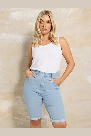 Yours Curve Basic Denim Shorts