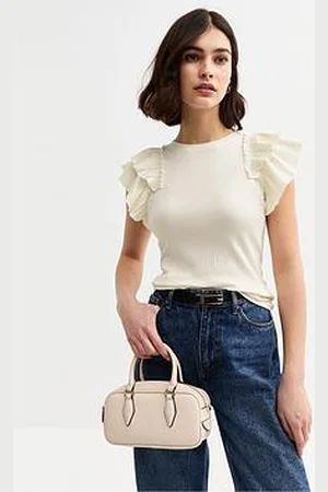 New Look Ruffle Trim Rib Jersey Vest