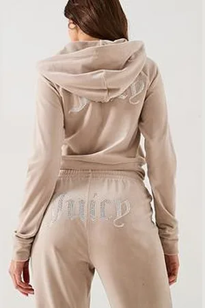 Juicy Couture Tina Classic Velour Track Pant With Diamante Logo