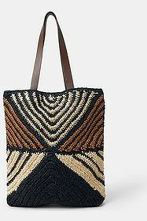 Accessorize Aztec Raffia Shoulder Bag