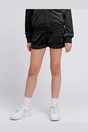 Juicy Couture Girls Diamante Velour Fold Up Short