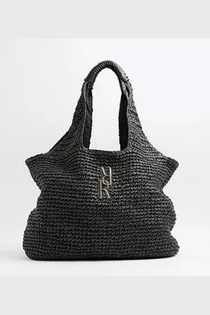 River Island Raffia Shopper Tote