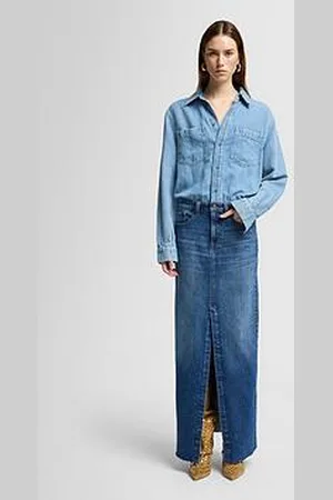 7 for all Mankind Ipanema 2 In 1 Denim Maxi Dress