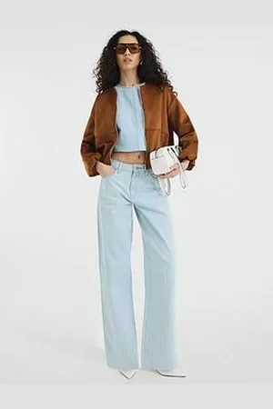 River Island Seamed Barrel Stripe Jeans
