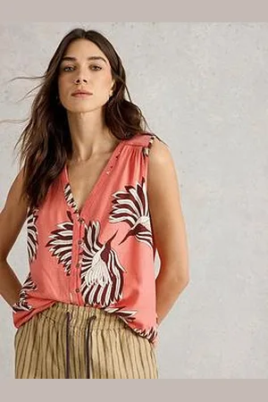 White Stuff Delilah Button Top