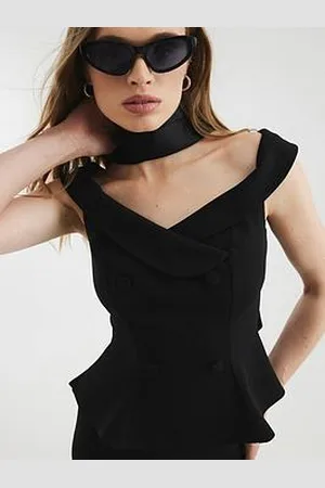 River Island Double Breasted Bardot Top