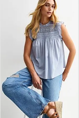 New Look Lace Panelled Sleeveless Top