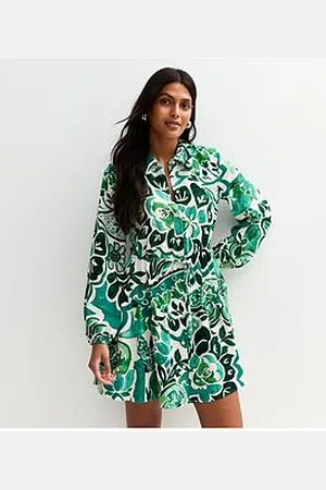 New Look Paisley Print Belted Mini Shirt Dress