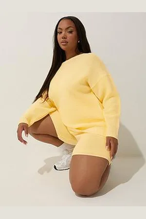 Yours Curve Buttermilk Knit Jumper - Yellow