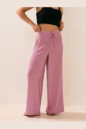 PixieGirl Petite Gingham Check Wide Leg Trouser